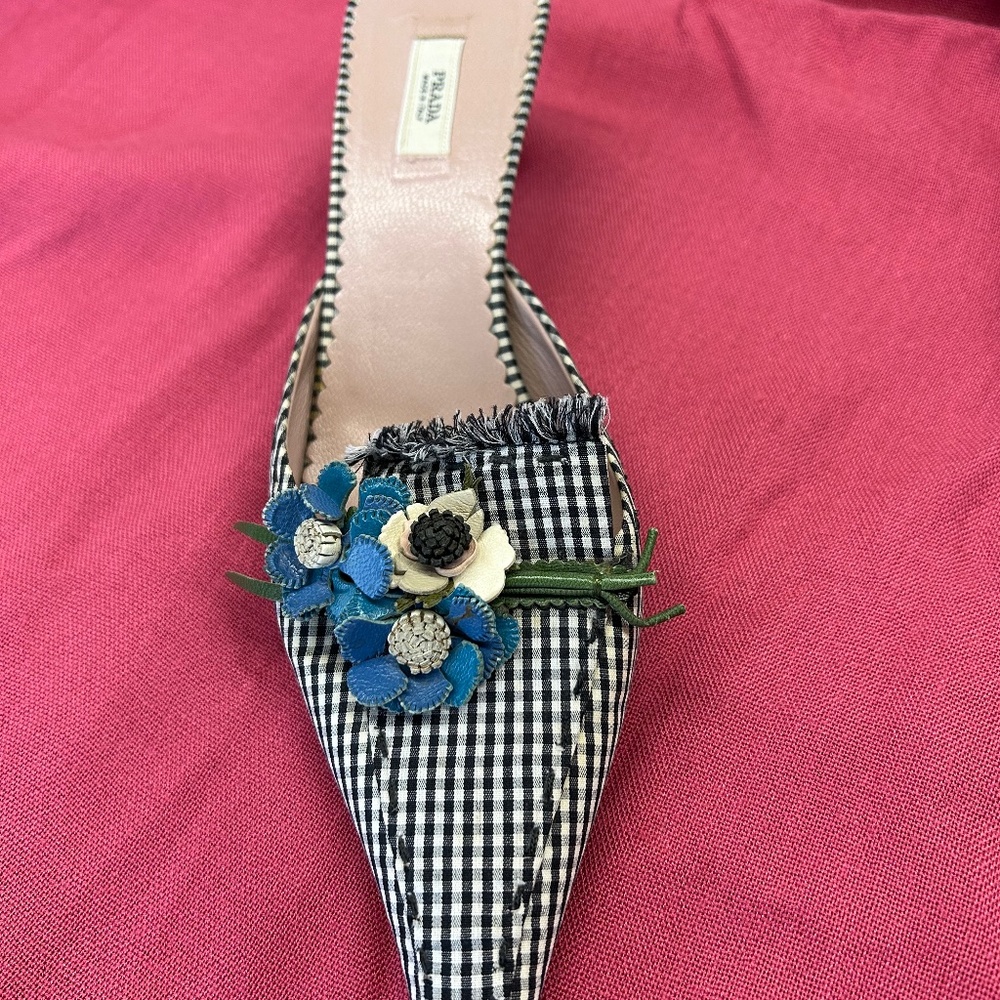 Prada Kitten Heel Slides
